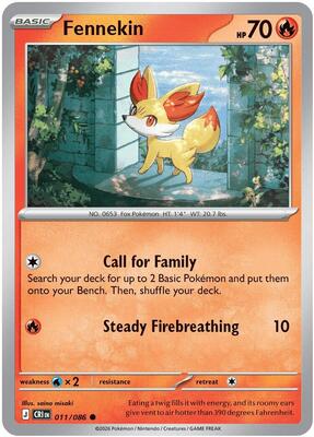 Preview image for the Fennekin single card for the collectable card game Pokemon.