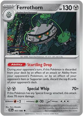 Preview image for the Ferrothorn single card for the collectable card game Pokemon.