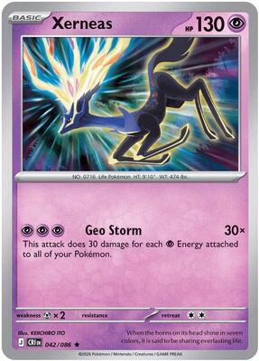 Preview image for the Xerneas - 042/086 single card for the collectable card game Pokemon.