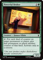 Preview image for the Powerful Broker single card for the collectable card game Magic: The Gathering.