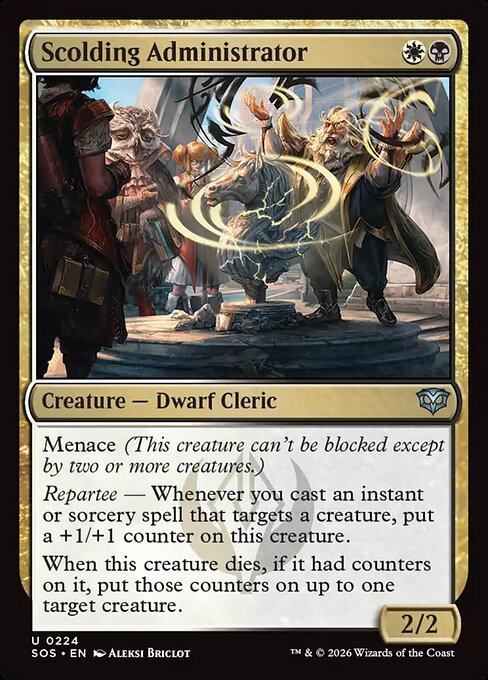 Preview image for the Scolding Administrator single card for the collectable card game Magic: The Gathering.