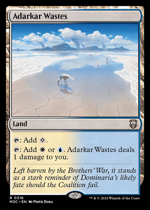 Preview image for the Adarkar Wastes single card for the collectable card game Magic: The Gathering.