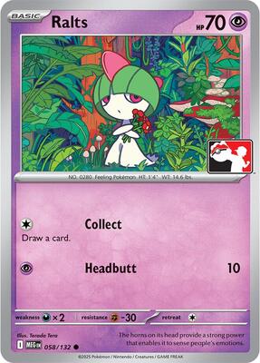 Preview image for the Ralts - 058/132 single card for the collectable card game Pokemon.