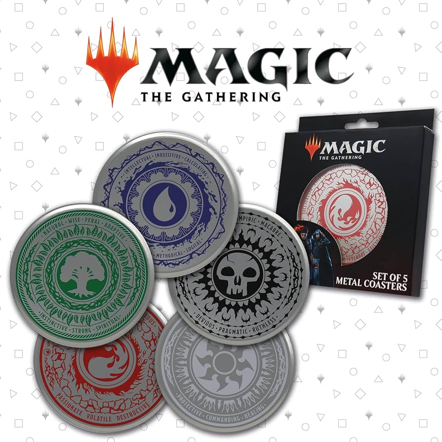 Magic The Gathering:
Set of 5 Metal Coasters