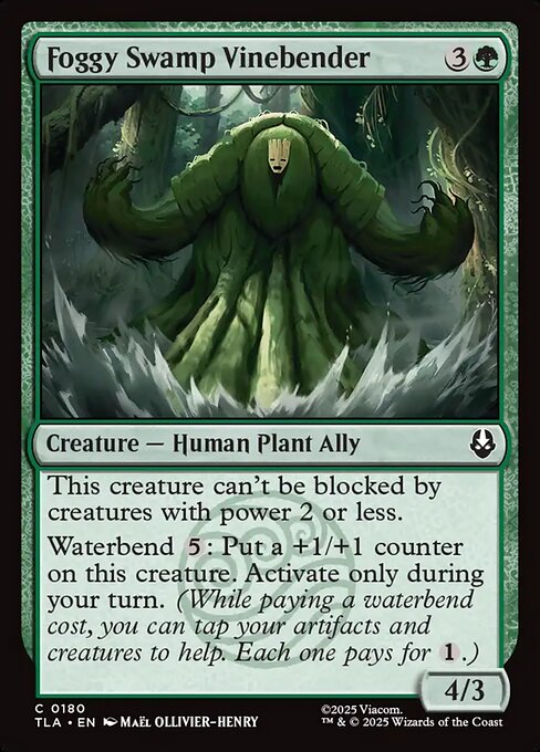 Preview image for the Foggy Swamp Vinebender single card for the collectable card game Magic: The Gathering.