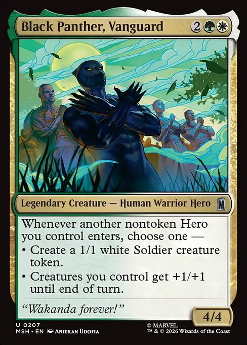 Preview image for the Black Panther, Vanguard single card for the collectable card game Magic: The Gathering.