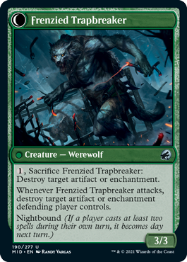 Magic Single - Outland Liberator // Frenzied Trapbreaker (MID)