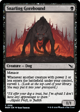Magic Single - Snarling Gorehound (MKM)