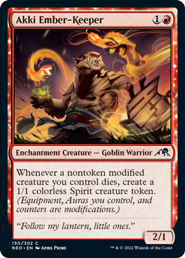 (FOIL)Magic Single - Akki Ember-Keeper (NEO)