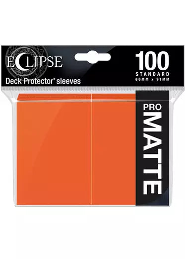 Eclipse Matte Sleeves (100, Standard Size) Orange