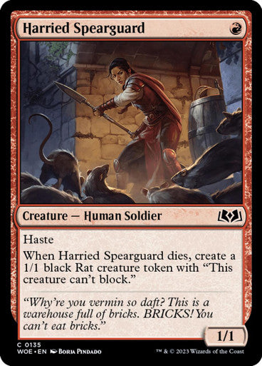 Magic Single - Harried Spearguard (WOE)