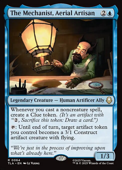 Preview image for the The Mechanist, Aerial Artisan single card for the collectable card game Magic: The Gathering.