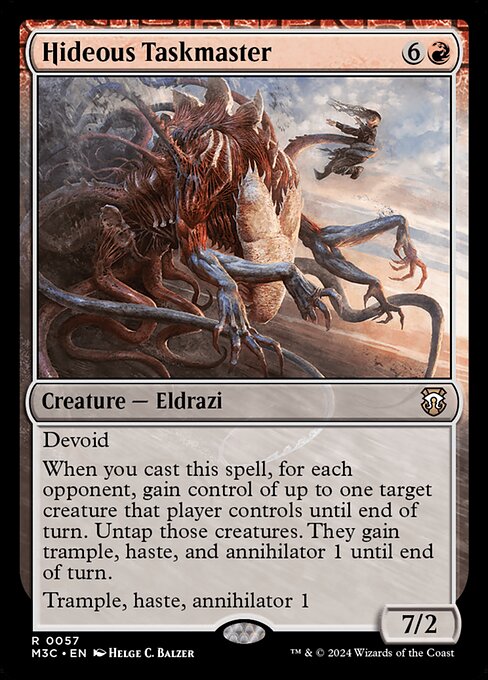Preview image for the Hideous Taskmaster single card for the collectable card game Magic: The Gathering.