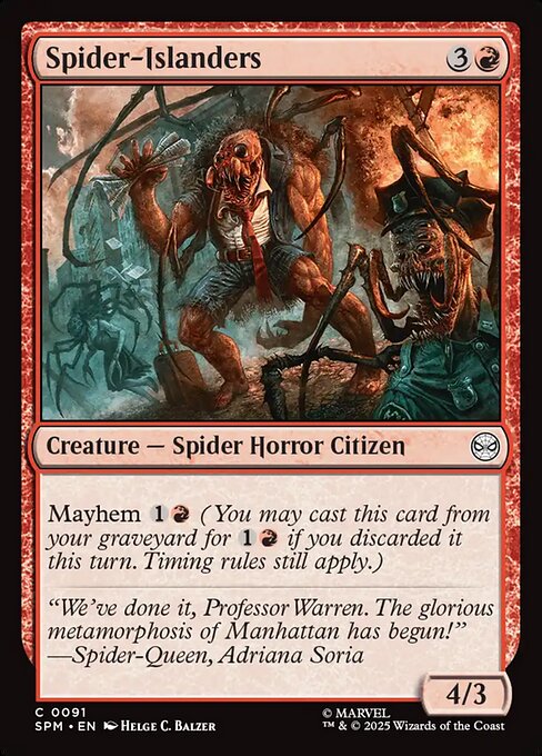 Preview image for the Spider-Islanders single card for the collectable card game Magic: The Gathering.
