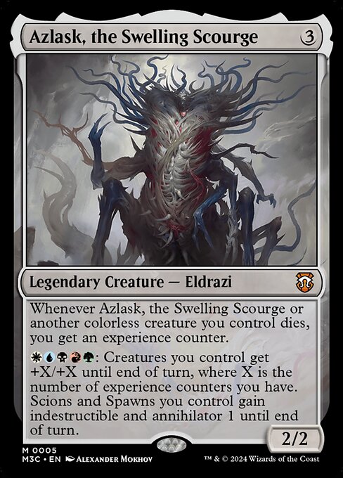 Preview image for the Azlask, the Swelling Scourge single card for the collectable card game Magic: The Gathering.