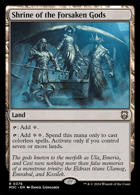 Preview image for the Shrine of the Forsaken Gods single card for the collectable card game Magic: The Gathering.