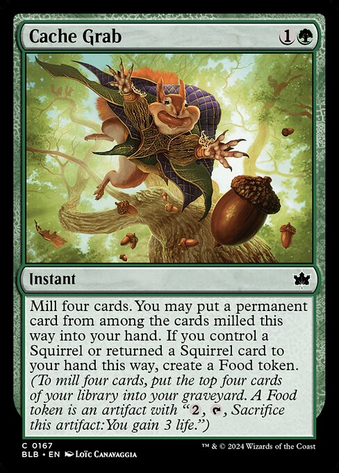 Preview image for the Cache Grab single card for the collectable card game Magic: The Gathering.