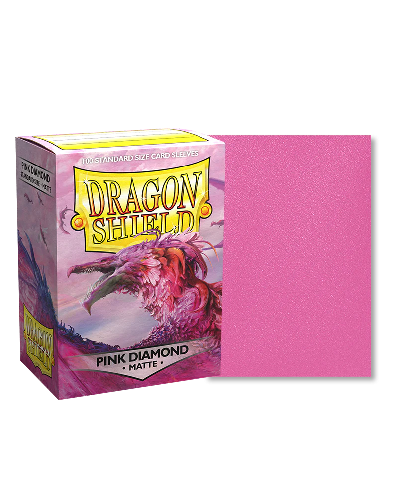 Dragon Shield - Pink Diamond Matte - 100 Standard size sleeves