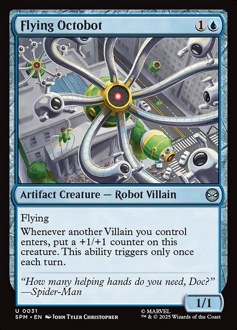 Preview image for the Flying Octobot single card for the collectable card game Magic: The Gathering.
