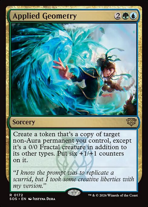 Preview image for the Applied Geometry single card for the collectable card game Magic: The Gathering.