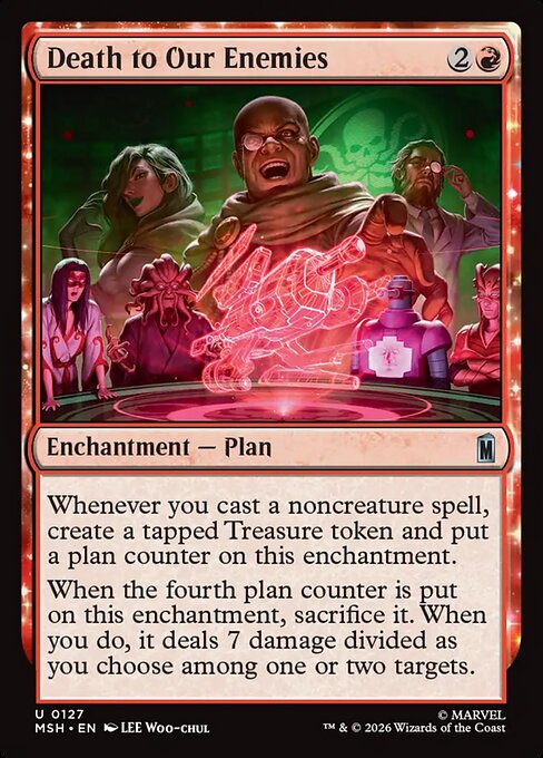 Preview image for the Death to Our Enemies single card for the collectable card game Magic: The Gathering.