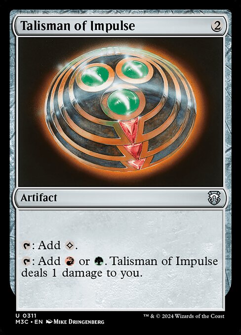 Preview image for the Talisman of Impulse single card for the collectable card game Magic: The Gathering.