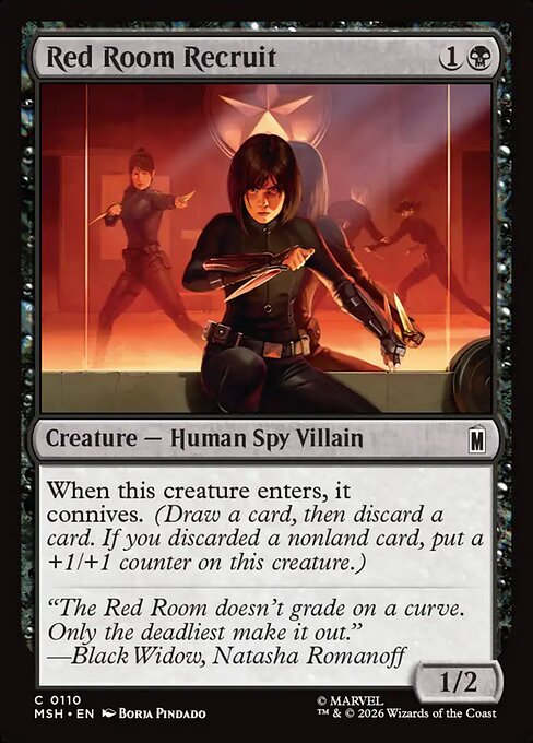 Preview image for the Red Room Recruit single card for the collectable card game Magic: The Gathering.