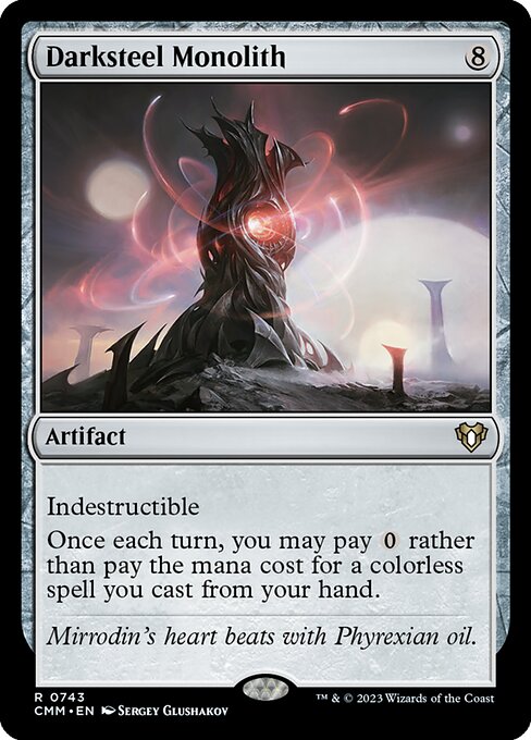 Preview image for the Darksteel Monolith single card for the collectable card game Magic: The Gathering.