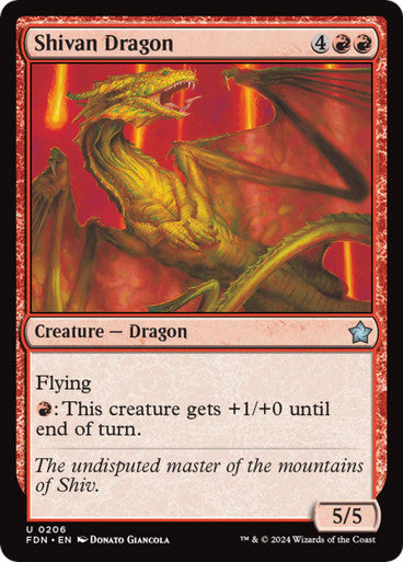 Magic Single - Shivan Dragon (FDN)