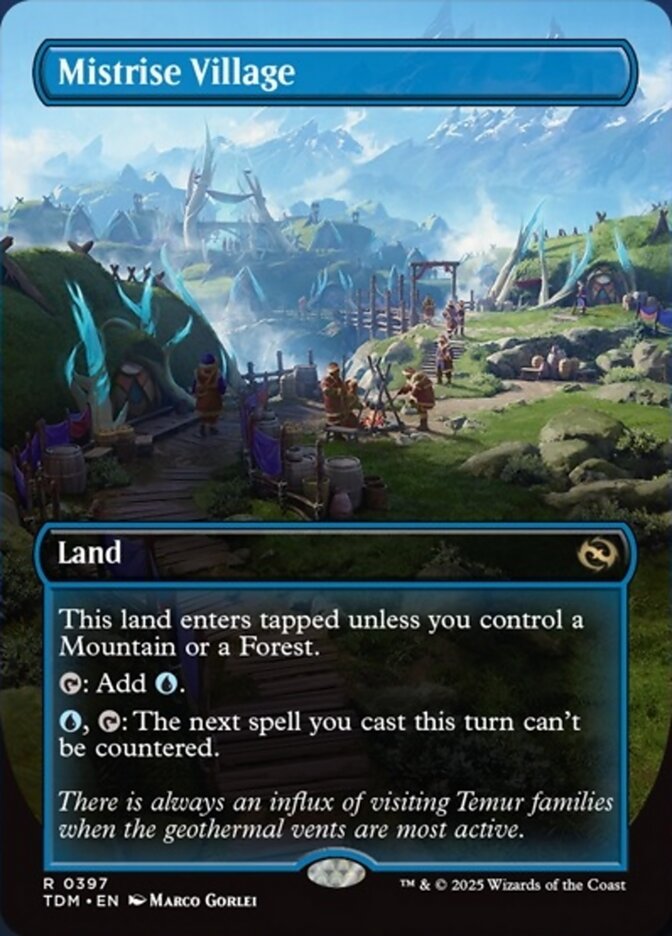 Magic Single - Mistrise Village (Borderless Foil) (TDM)