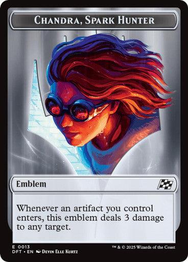 (Foil) Magic Single - Chandra, Spark Hunter Emblem (DFT)