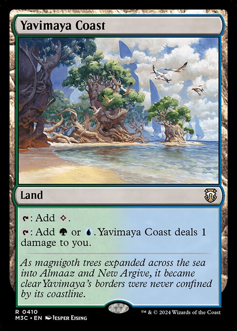 Preview image for the Yavimaya Coast single card for the collectable card game Magic: The Gathering.