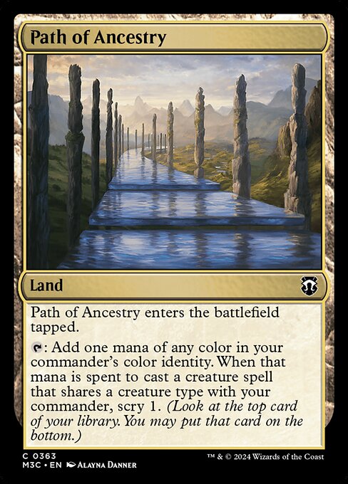 Preview image for the Path of Ancestry single card for the collectable card game Magic: The Gathering.