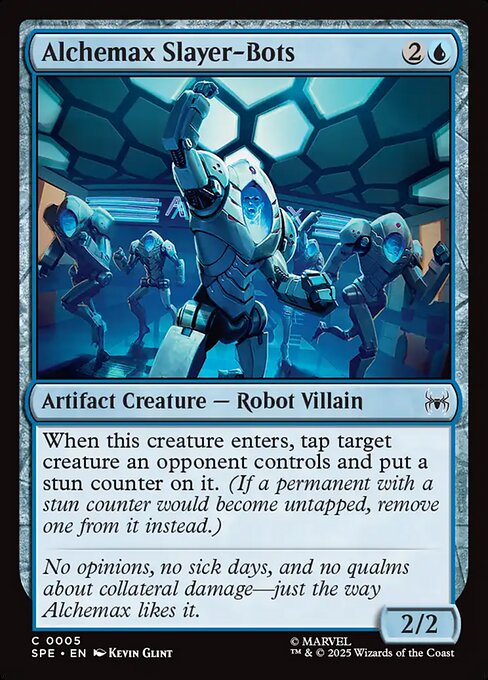 Preview image for the Alchemax Slayer-Bots single card for the collectable card game Magic: The Gathering.