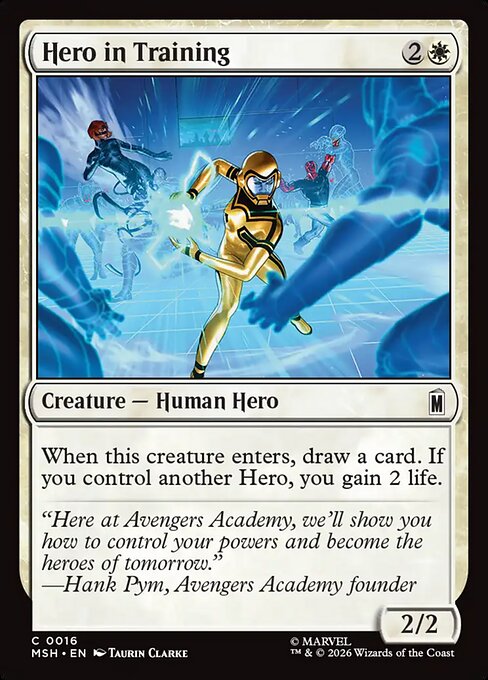 Preview image for the Hero in Training single card for the collectable card game Magic: The Gathering.