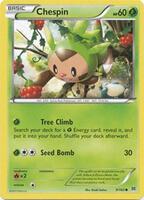 Preview image for the Chespin (9) single card  for the collectable card game Pokemon.