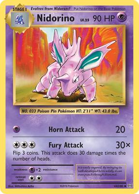 Preview image for the Nidorino single card  for the collectable card game Pokemon.