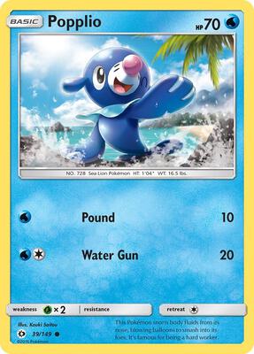 Preview image for the Popplio single card  for the collectable card game Pokemon.