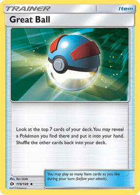 Preview image for the Great Ball single card  for the collectable card game Pokemon.