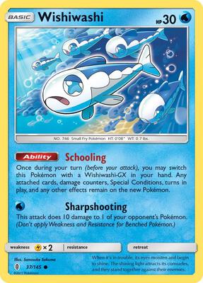 Preview image for the Wishiwashi single card  for the collectable card game Pokemon.