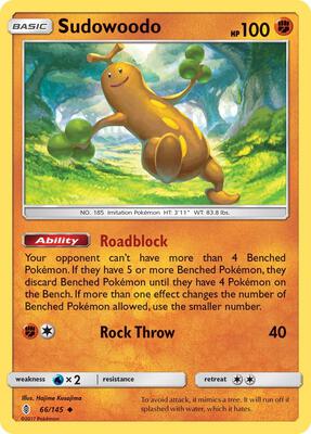 Preview image for the Sudowoodo single card  for the collectable card game Pokemon.