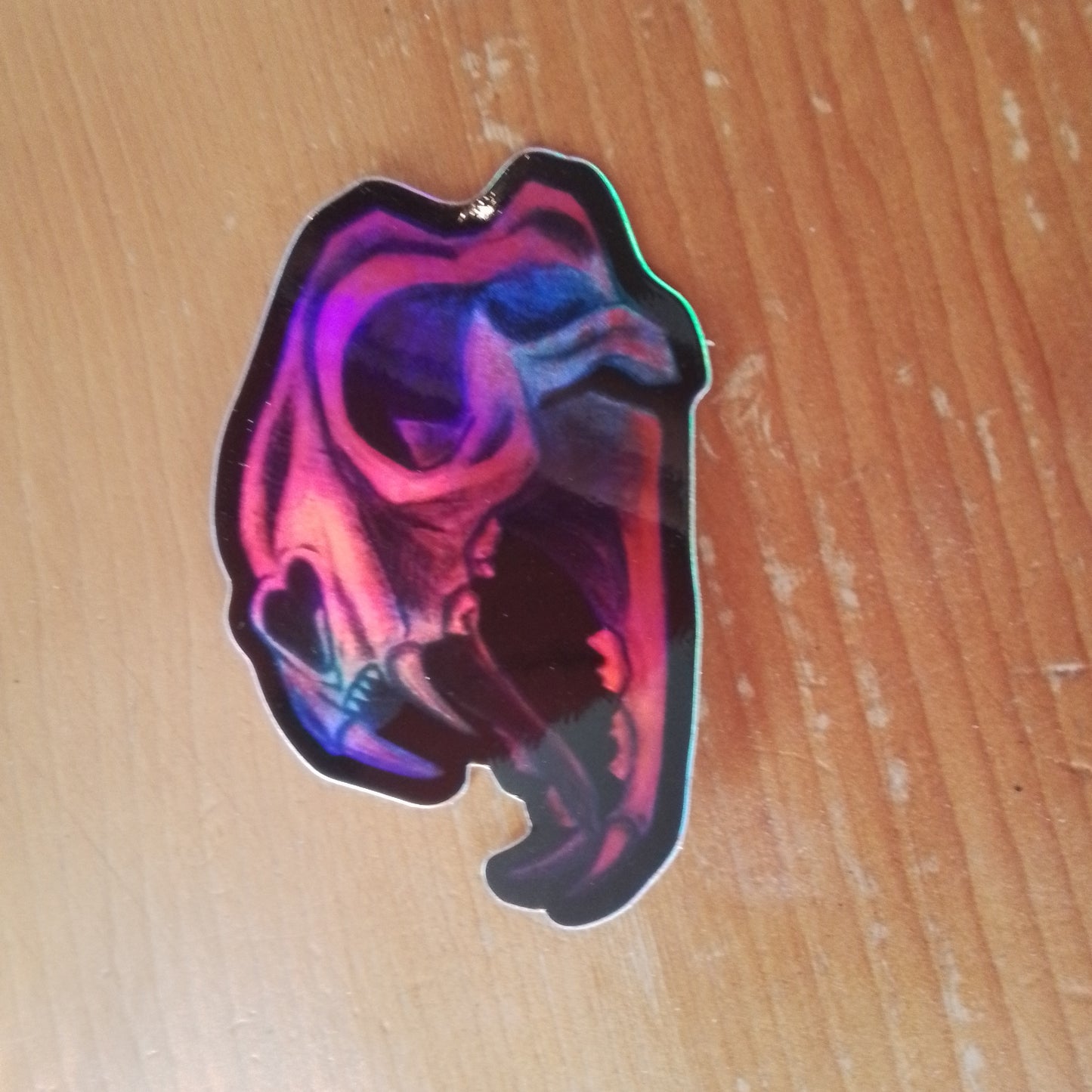 Holo-sticker Cat Skull