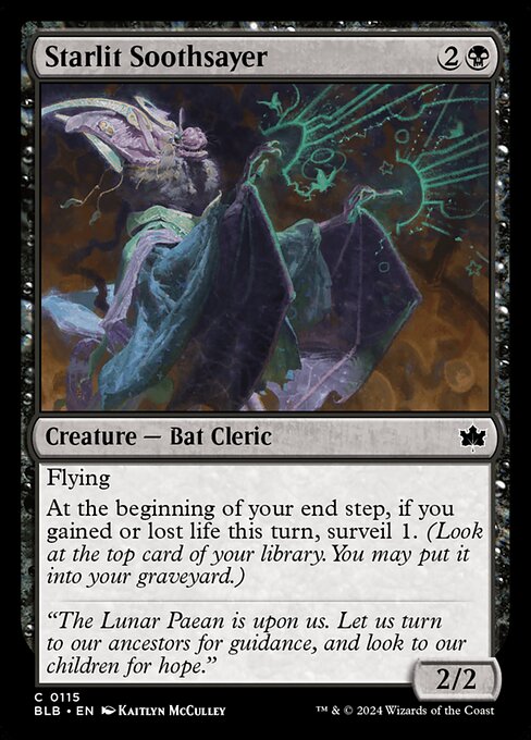 Preview image for the Starlit Soothsayer single card for the collectable card game Magic: The Gathering.