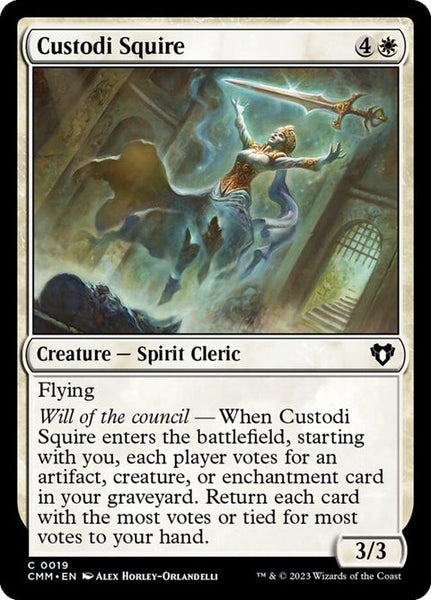 Magic Single - Custodi Squire (Foil) (CMM)