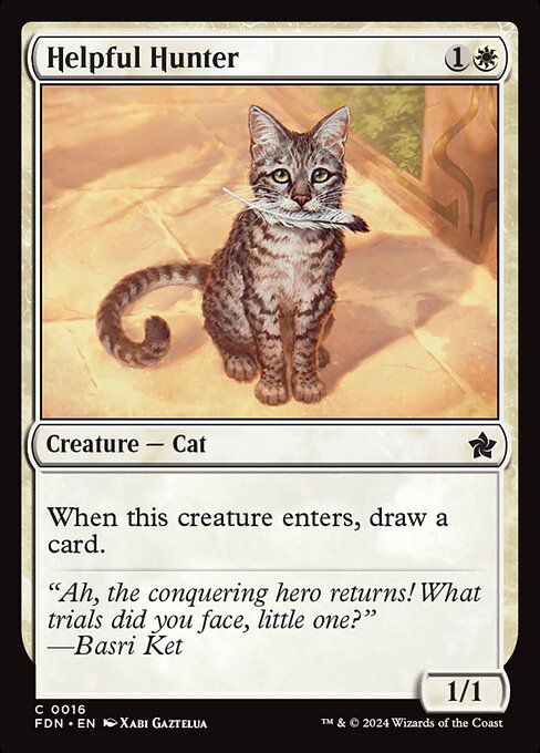 Preview image for the Helpful Hunter single card for the collectable card game Magic: The Gathering.