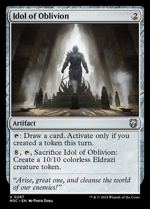Preview image for the Idol of Oblivion single card for the collectable card game Magic: The Gathering.