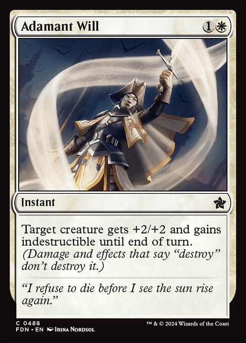 Preview image for the Adamant Will single card for the collectable card game Magic: The Gathering.