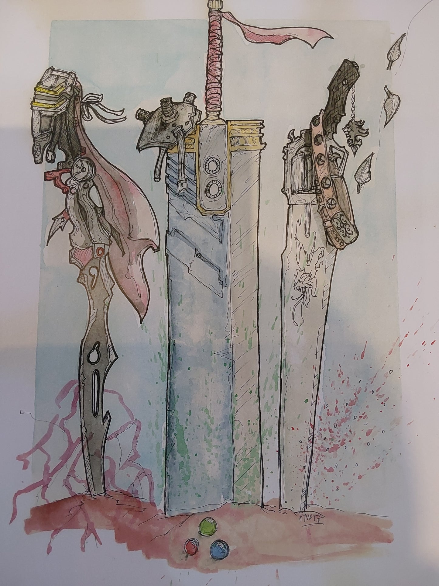 Three Steampunk Swords