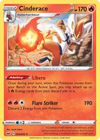 Preview image for the Cinderace (034) single card  for the collectable card game Pokemon.