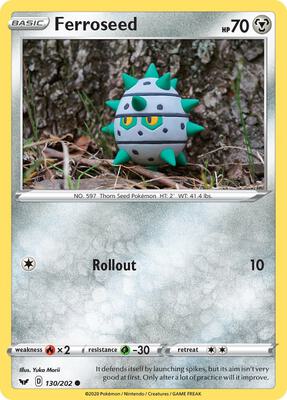 Preview image for the Ferroseed single card  for the collectable card game Pokemon.